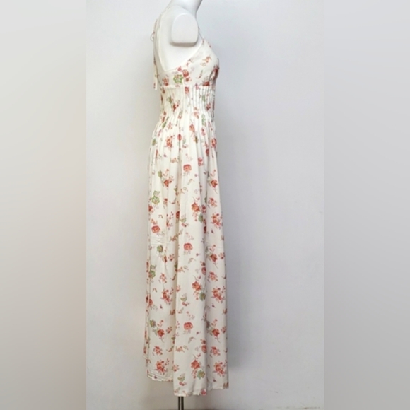 LC Lauren Conrad Floral Pintuck Maxi Dress Women's Size 4 - Picture 3 of 13